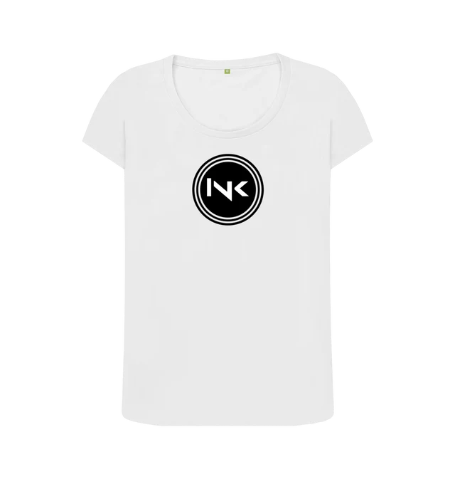 Ink logo round white T-shirt woman